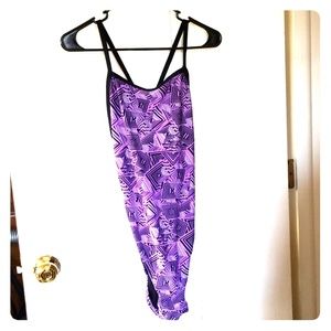 Sporti women's sz 40 swimsuit purple black